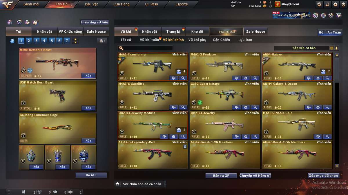 shop acc cf uy tin gia re